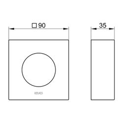 KEUCO Verlängerungs-Rosette IXMO 59551, Einhebel eckig, 25 mm, verchromt... KEUCO-59551010282 4017214512768 (Abb. 1)