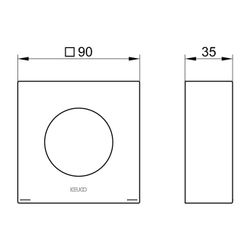 KEUCO Verlängerungs-Rosette IXMO 59551 f.Einhebelmischer, eck. Höhe 25mm sw... KEUCO-59551370382 4017214898329 (Abb. 1)