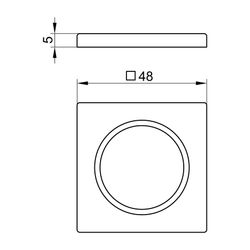 Keuco Ixmo Rosette eckig für Einhebel-Waschtischmischer und -Bidetmischer, Edelstahl... KEUCO-59599060202 4017214253159 (Abb. 1)