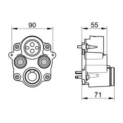 KEUCO Adapter Armaturenzubehör 59970, für vertauschte Wasserwege... KEUCO-59970000901 4017214652105 (Abb. 1)