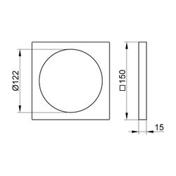 KEUCO Verl.-Rosette Armaturenzubehör59970, für Flexx Boxx, 150/15 mm eckig, verchrom... KEUCO-59970010182 4017214440306 (Abb. 1)