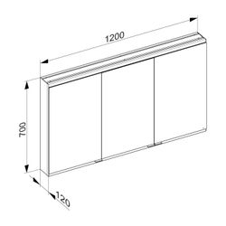 KEUCO Royal Modular 2.0 Spiegelschrank, beleuchtet, 80031, Wandvorbau 2 Steckdos... KEUCO-800311120000200 4017214737260 (Abb. 1)