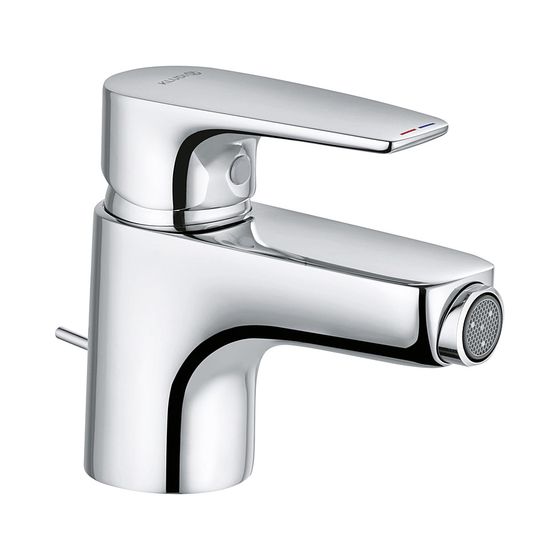 KLUDI PURE & SOLID Bidet-Einhandmischer mit Metallablaufg. chrom