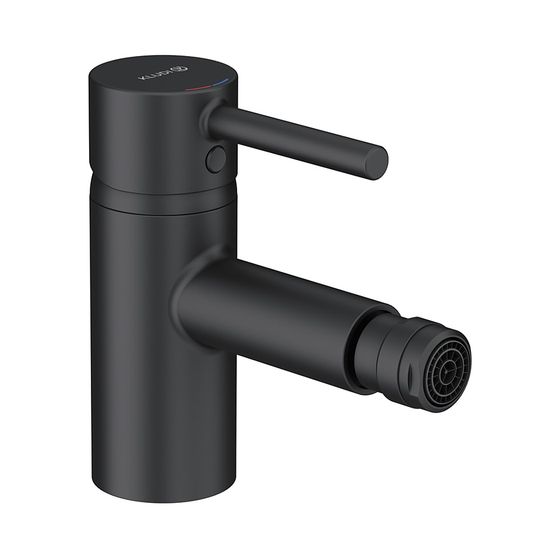 KLUDI BOZZ Bidet-Einhandmischer Ablaufgarnitur schwarzmatt