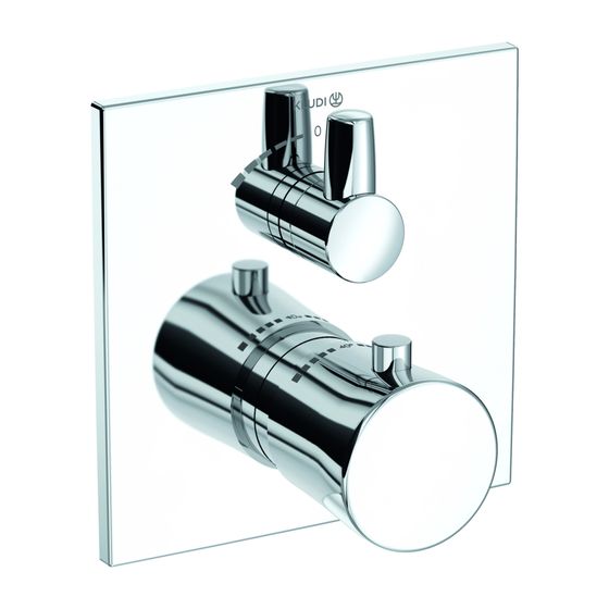 KLUDI AMBA Unterputz-Thermostatarmatur Feinbau-Set mit Absperrventil chrom