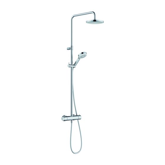 KLUDI-DIVE DIVE S 3S Thermostat Dual Shower System chrom