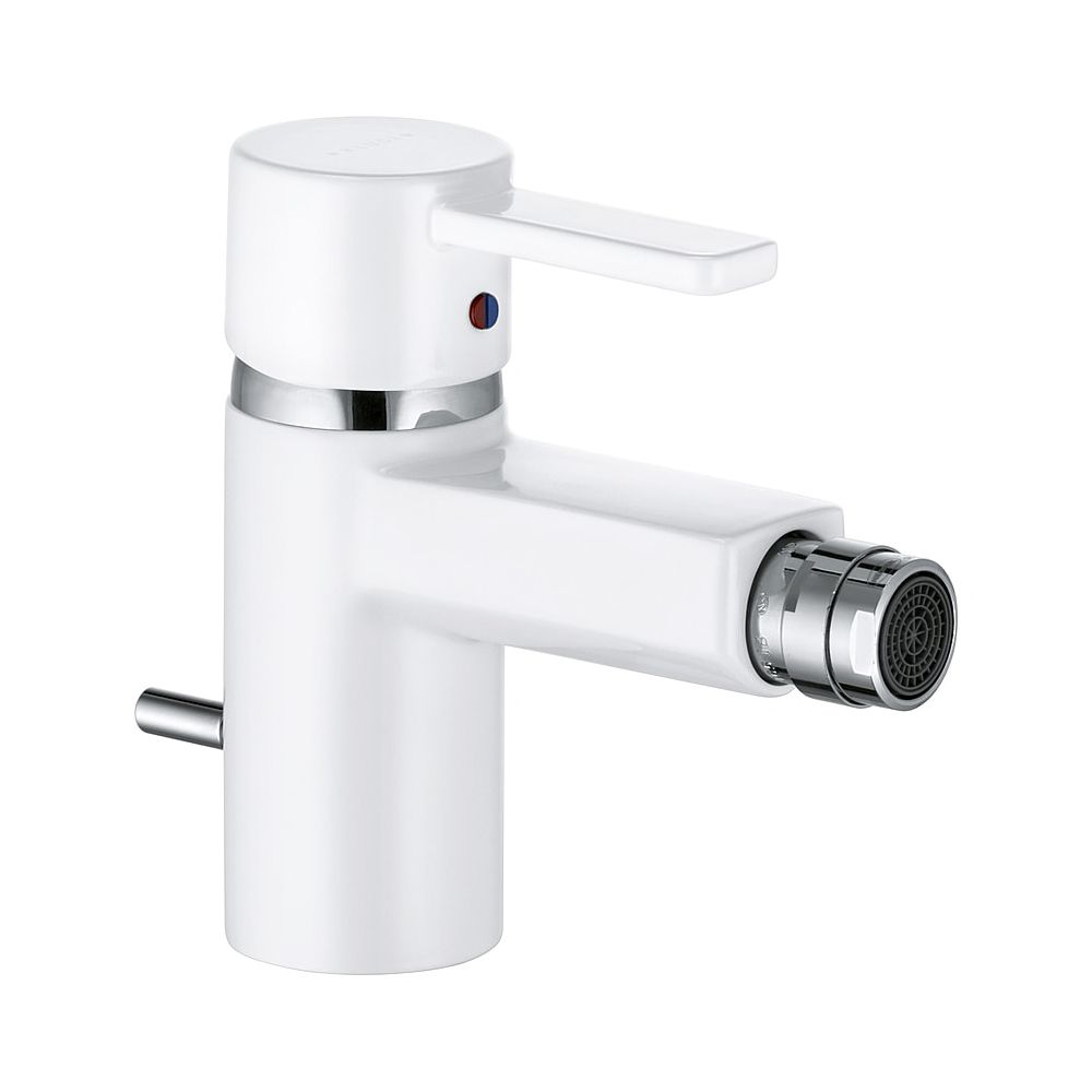 KLUDI ZENTA Bidet-Einhandmischer DN 15 mit Ablaufgarnitur chrom/weiß... KLUDI-385309175 4021344059796 (Abb. 1)