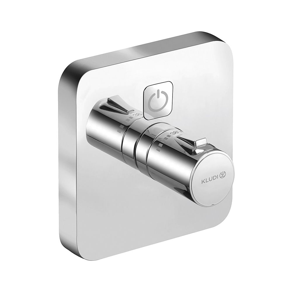 KLUDI PUSH Unterputz-Thermostat-Armatur mit Drucktaste für 1 Verbraucher soft edge chr... KLUDI-389010538 4021344102317 (Abb. 1)