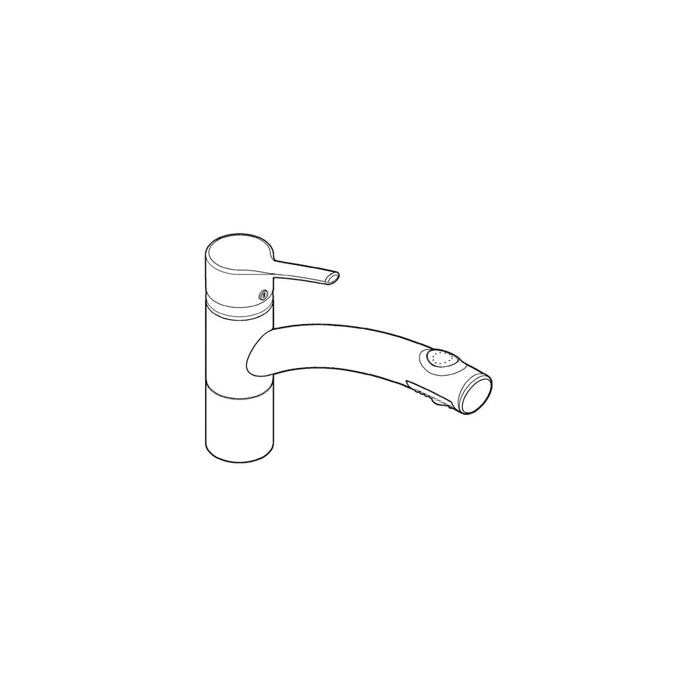 KLUDI TRENDO Spültisch-Einhandmischer DN 8 herausziehbare Brause chrom... KLUDI-335810575 4021344072474 (Abb. 1)