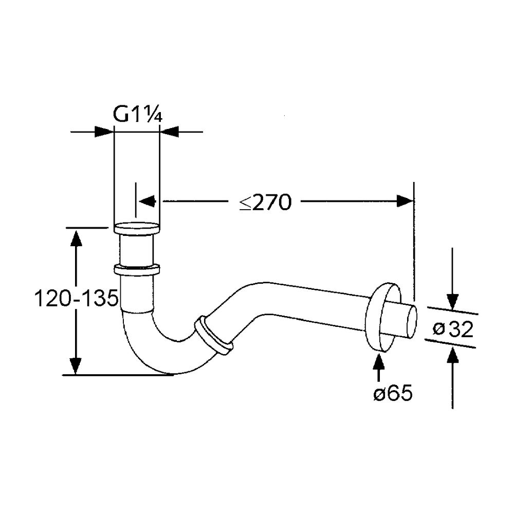 KLUDI Bidet-Röhren-Geruchverschluss chrom... KLUDI-1031105-00 4021344998361 (Abb. 3)