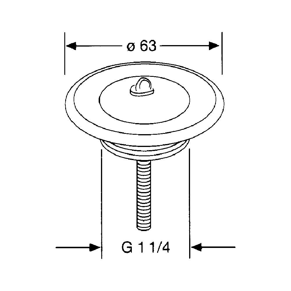 KLUDI Waschtisch- & Bidet-Sifon Uni.-Stopfenvent. Messingunterteil chromnickelstahl... KLUDI-1041135-00 4021344997920 (Abb. 3)