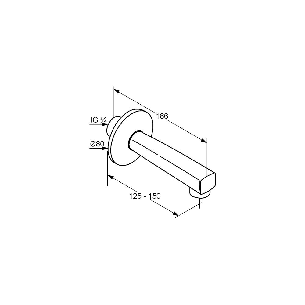 KLUDI STANDARD Wanneneinlauf DN 20 150mm chrom... KLUDI-1350205 4017080968713 (Abb. 2)