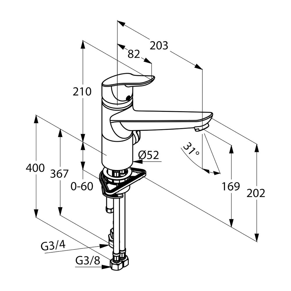 KLUDI OBJEKTA Spültisch-Multi-Einhandmischer DN 10 chrom... KLUDI-325760575 4017080080828 (Abb. 3)