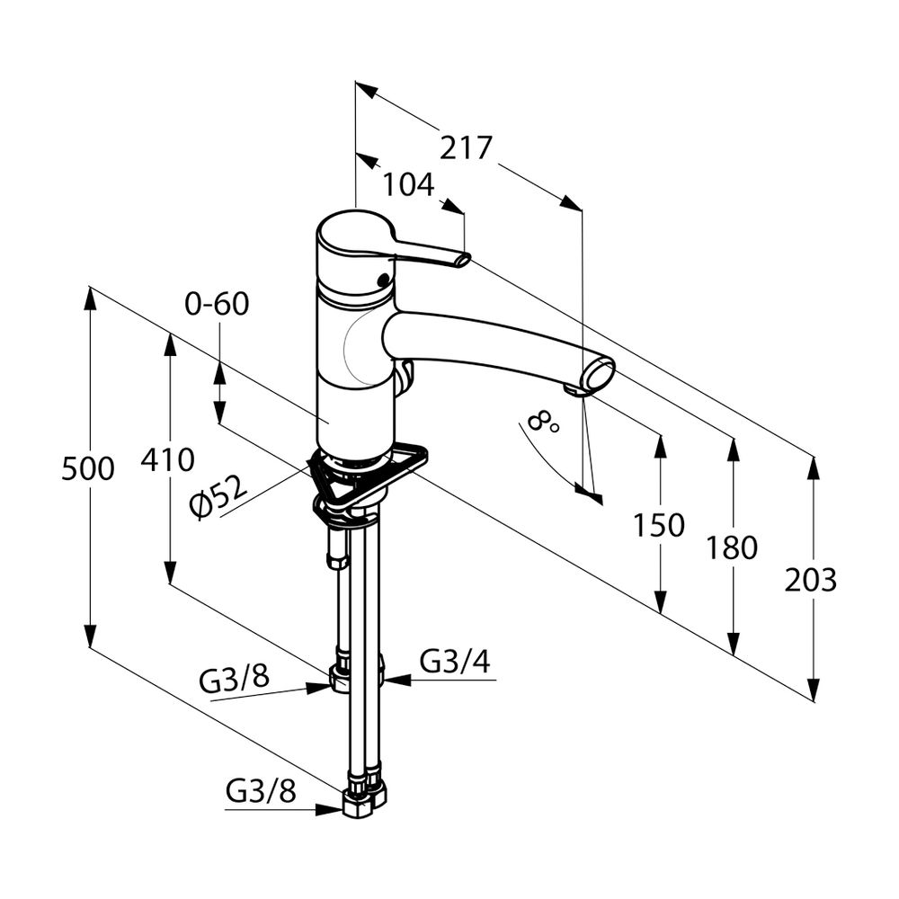 KLUDI TRENDO Spültisch-Multi-Einhandmischer DN 10 Niederdruck chrom... KLUDI-335770575 4017080077095 (Abb. 3)