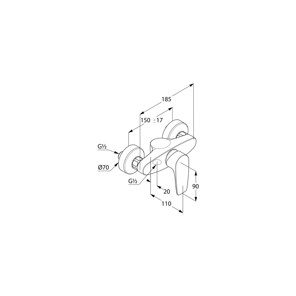 KLUDI PURE & SOLID Brause-Einhandmischer eigensicher chrom... KLUDI-348410575 4017080088176 (Abb. 3)