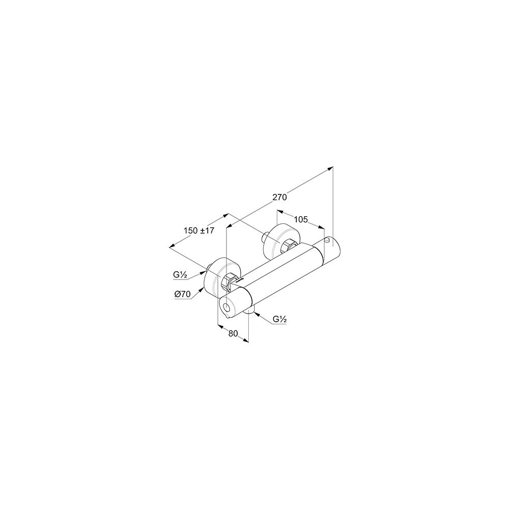 KLUDI BASIC Thermostat Brausearmatur DN ohne Brausegarnitur chrom... KLUDI-350020538 4017080089524 (Abb. 3)