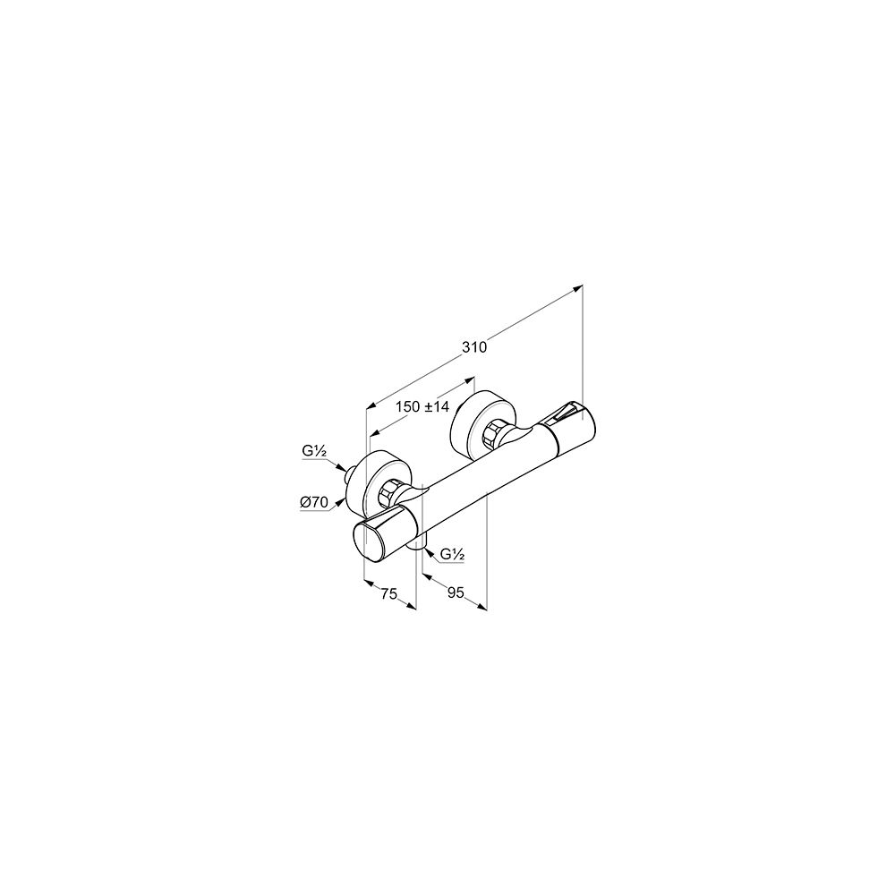 KLUDI ZENTA Thermostat Brausearmatur ohne Brausegarnitur chrom/weiß... KLUDI-351009138 4021344059895 (Abb. 3)