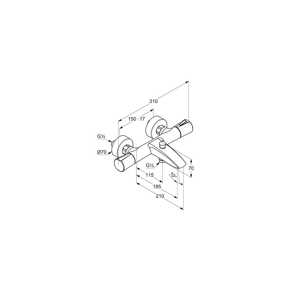 KLUDI ZENTA SL Thermostat Wannenfüll- und Brausearmatur DN 15 mattschwarz... KLUDI-351013938 4021344112156 (Abb. 3)