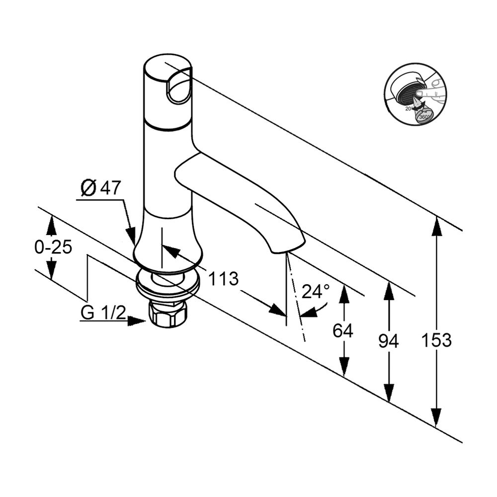 KLUDI Standventil DN 15 chrom... KLUDI-381160530 4021344066169 (Abb. 3)