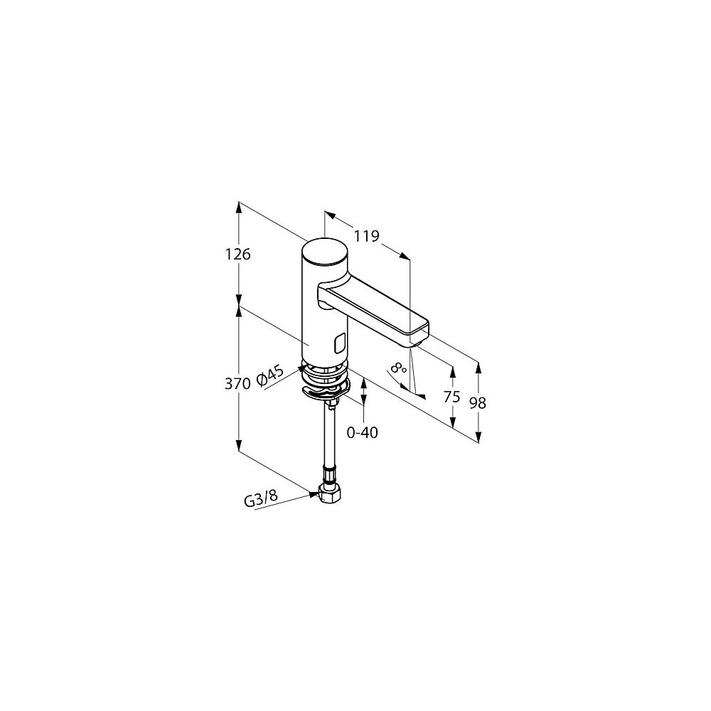 KLUDI ZENTA Elektronisches Standventil mit Netzteil chrom... KLUDI-3820505 4021344077684 (Abb. 3)