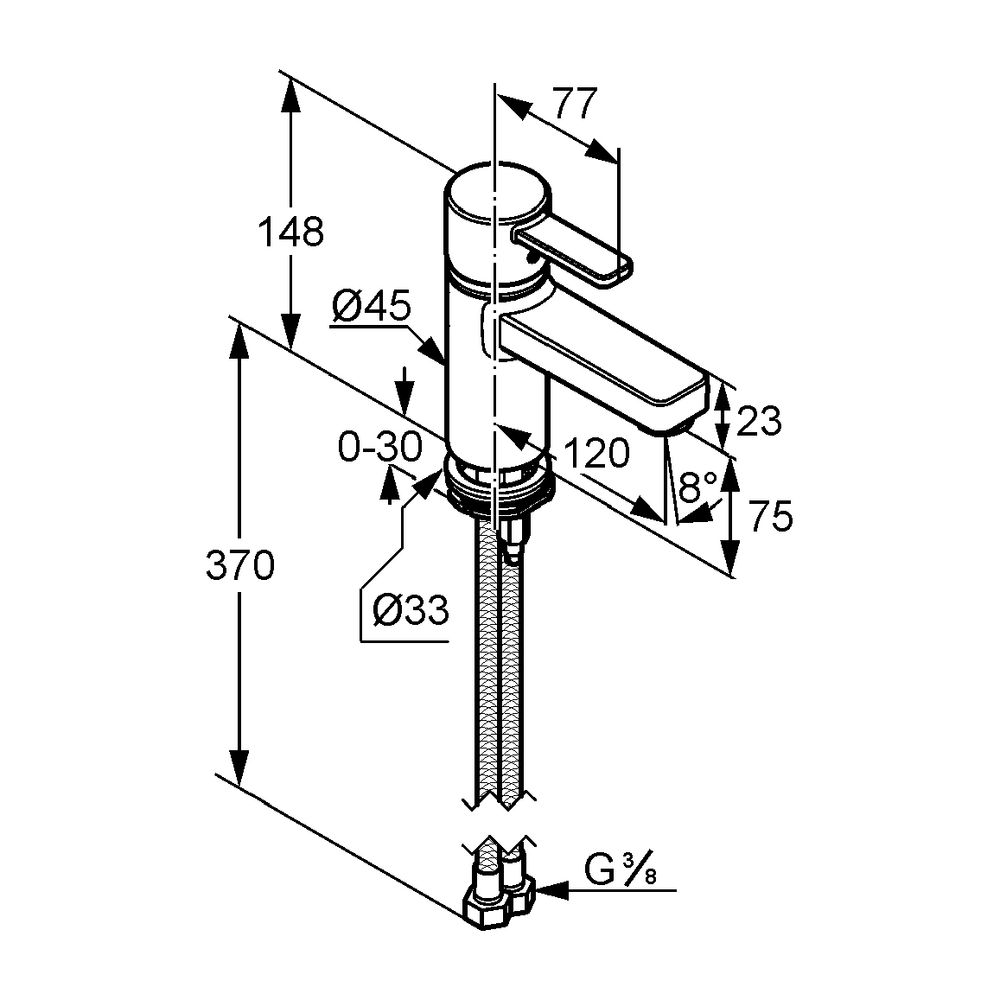 KLUDI ZENTA XL Waschtisch-Einhandmischer DN 15, hohe Ausführung chrom... KLUDI-382620575 4017080069922 (Abb. 3)