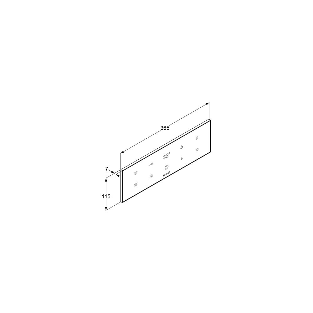 KLUDI-TouchTronic Elektronisches UP-THM Touch Display Schwarz... KLUDI-38310G1-00 4017080100533 (Abb. 3)