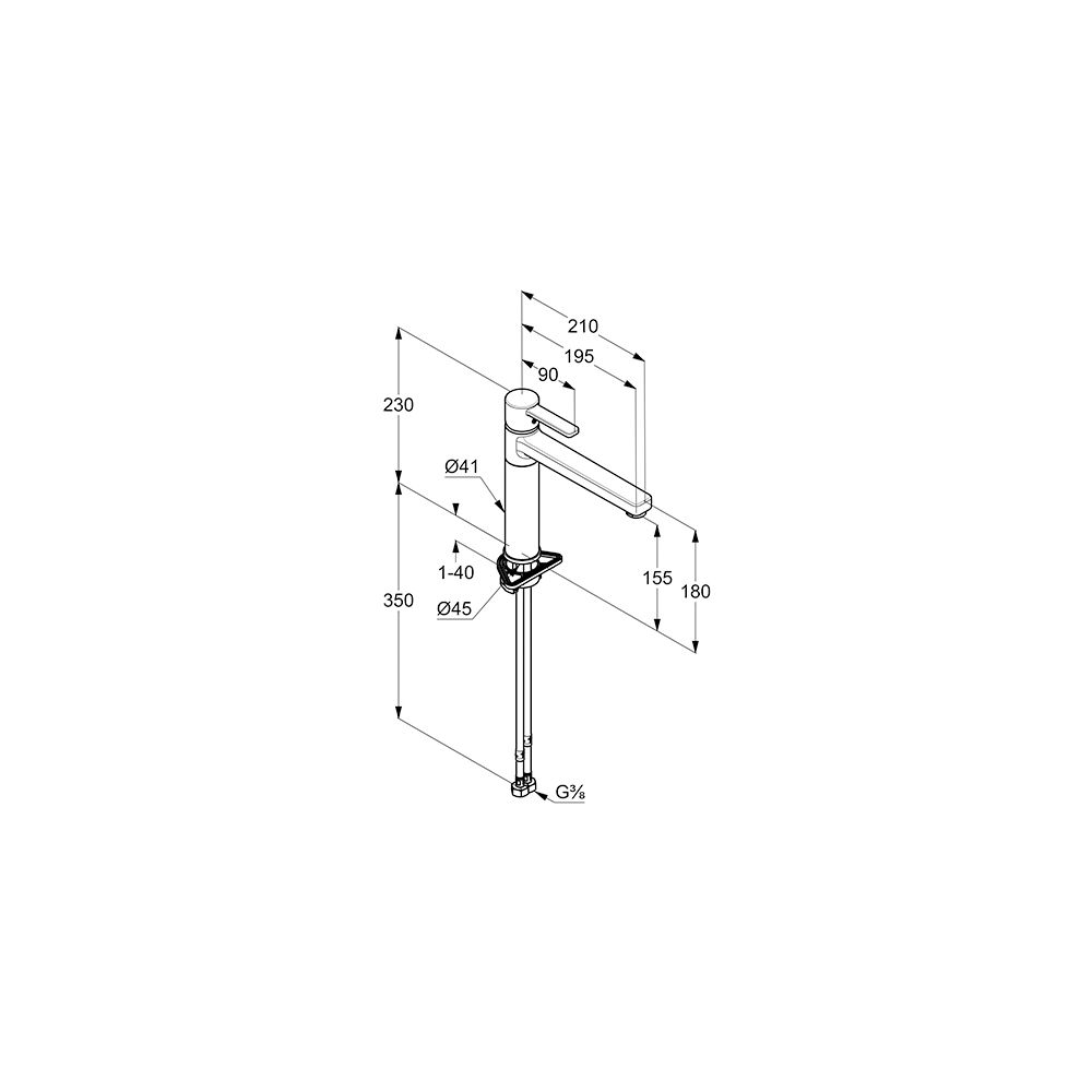 KLUDI ZENTA Spültisch-EHM DN 10 3,79 l/min chrom... KLUDI-389730575WR5 4021344095381 (Abb. 3)