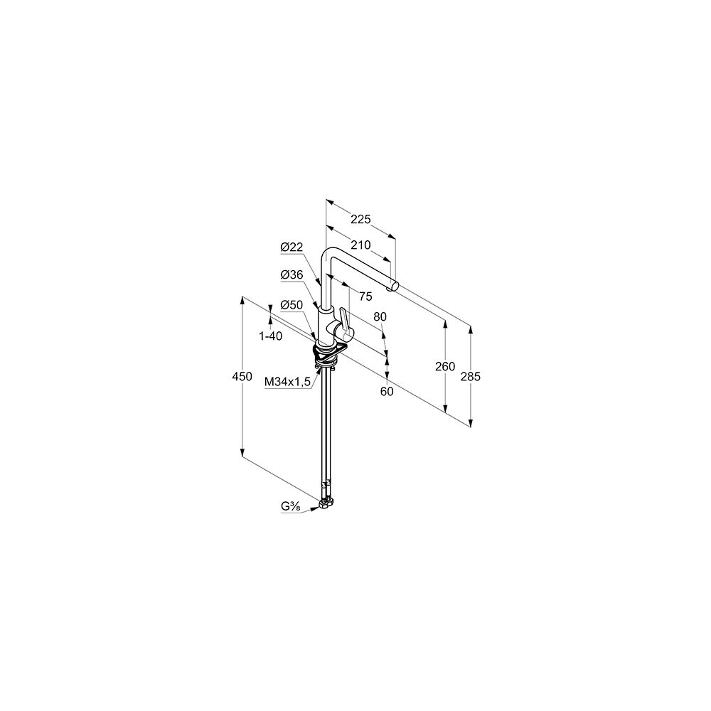 KLUDI L-INE S ECO Spültisch-Einhandmisch chrom... KLUDI-408030575 4021344080219 (Abb. 3)