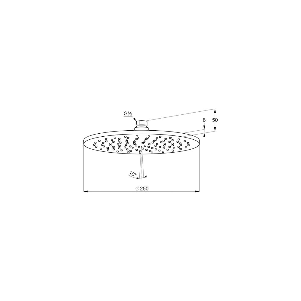 KLUDI A-QA Tellerkopfbrause 250mm flache Ausführung chrom/weiß... KLUDI-6432591-00 4021344094032 (Abb. 2)