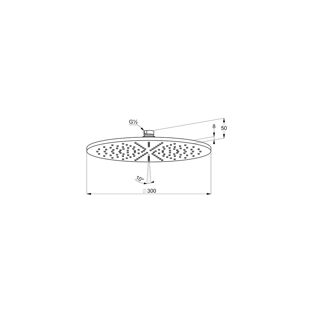 KLUDI A-QA Tellerkopfbrause 300mm chrom/weiß... KLUDI-6433091-00 4021344094063 (Abb. 2)