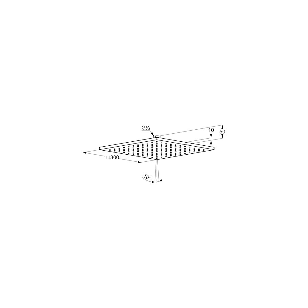 KLUDI A-QA Tellerkopfbrause eckig 8 l 300 mm flache Ausführung chrom... KLUDI-6443005-00WR9 4021344094568 (Abb. 3)