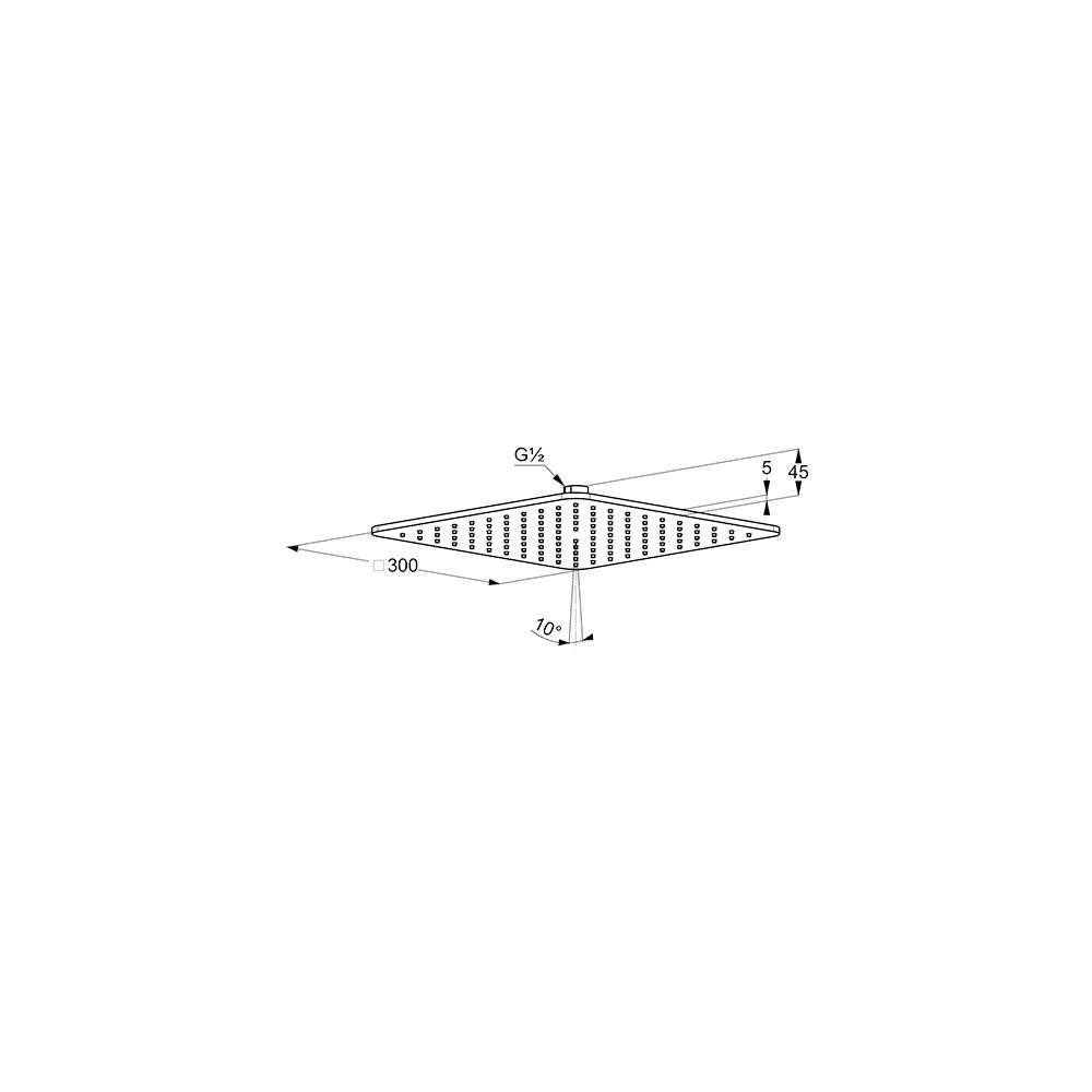 KLUDI A-QA Tellerkopfbrause soft edge 300mm chrom/weiß... KLUDI-6453091-00 4021344094025 (Abb. 2)