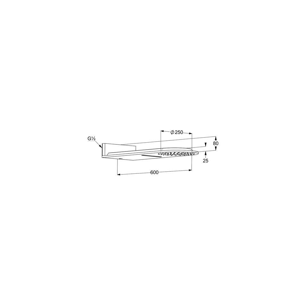 KLUDI A-QA Kopfbrause Regen/Schwall abgerundet 300mm breit chrom... KLUDI-6488005-00 4021344089199 (Abb. 2)