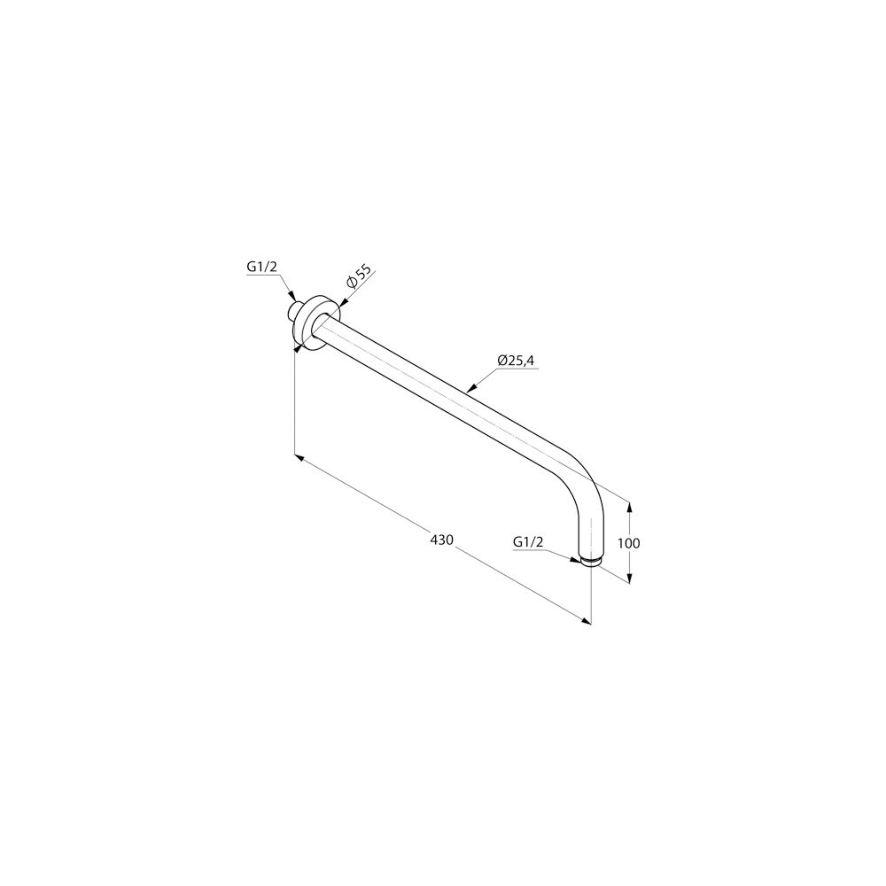 KLUDI A-QA Wand-Brausearm 400mm chrom... KLUDI-6651405-00 4017080065184 (Abb. 3)