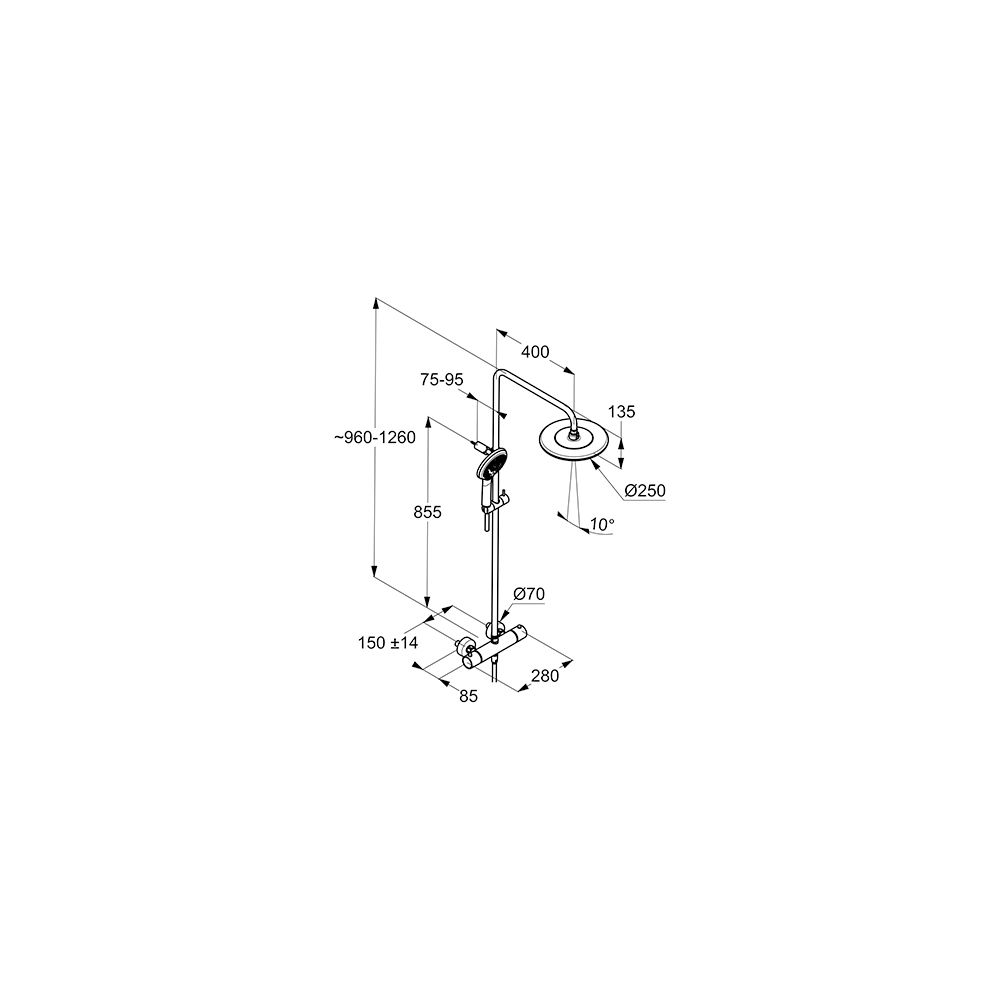 KLUDI FRESHLINE Thermostat Dual Shower System, 8.0 l chrom... KLUDI-6709205-00WR9 4021344101631 (Abb. 3)