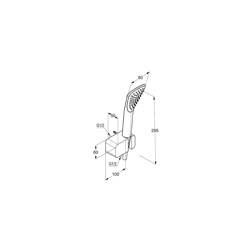 KLUDI FIZZ Wannen-Brause-Set 8 l/min Wandanschluß und Brausehalter chrom... KLUDI-6767005-00WR9 4021344094667 (Abb. 3)