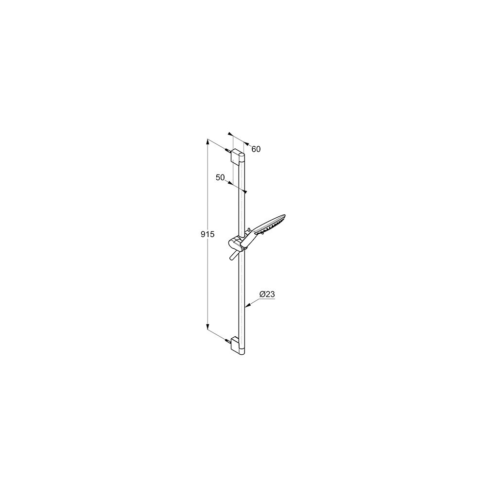 KLUDI FIZZ 3S Brause-Set 8 l/min. mit Wandstange 900mm mattschwarz/chrom... KLUDI-6774087-00WR9 4021344098337 (Abb. 3)