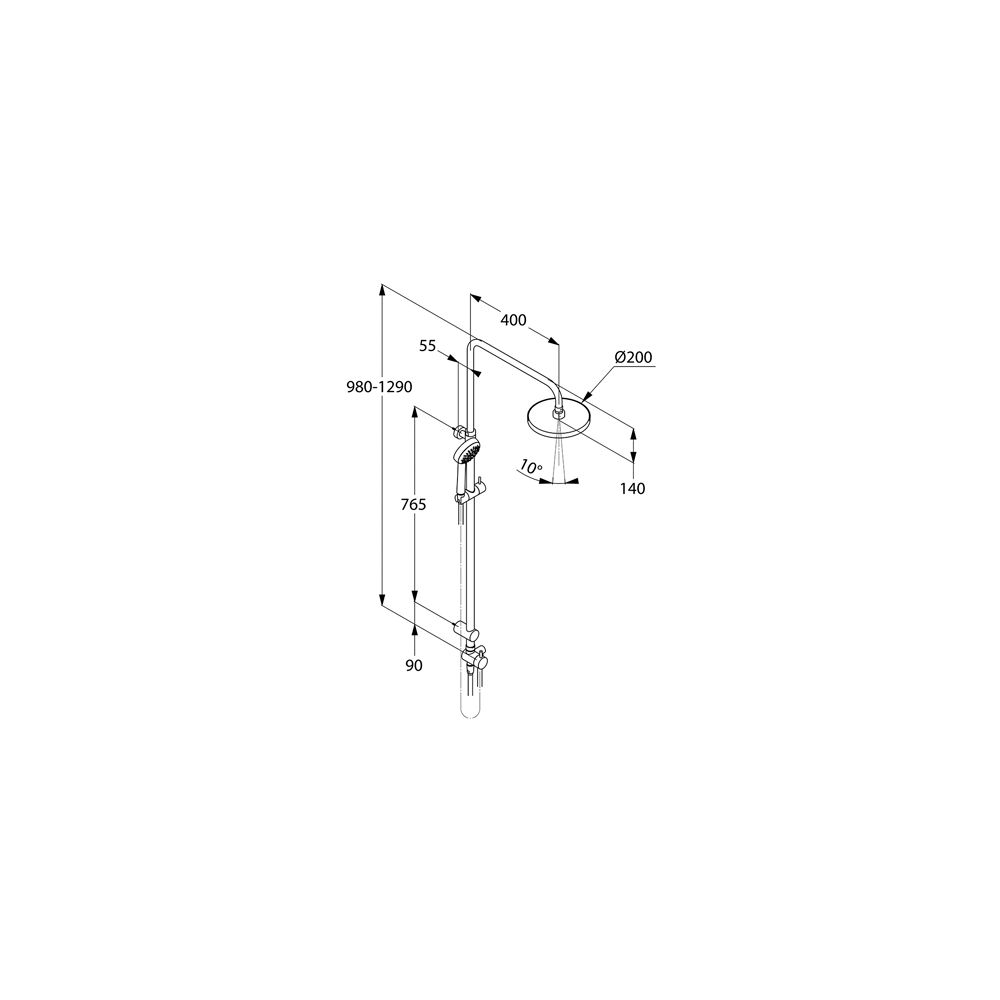 KLUDI LOGO Dual Shower System mit 1S Handbrause chrom... KLUDI-6809305-00 4021344088833 (Abb. 2)