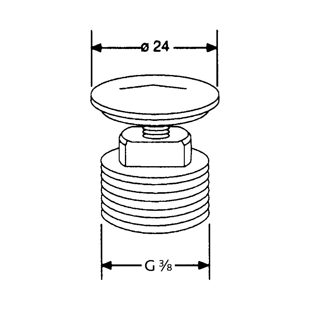 KLUDI Verschlussstopfen DN10 chrom... KLUDI-7034505-00 4021344907561 (Abb. 3)