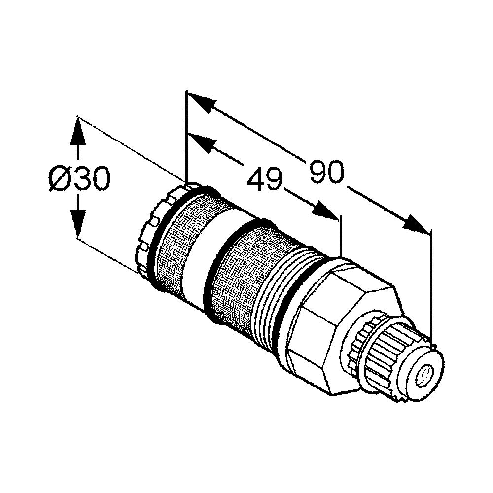 KLUDI Ersatzteil 56996 Temperaturregeleinheit UP (Ersatz für 75... KLUDI-7480900-00 4021344056078 (Abb. 3)