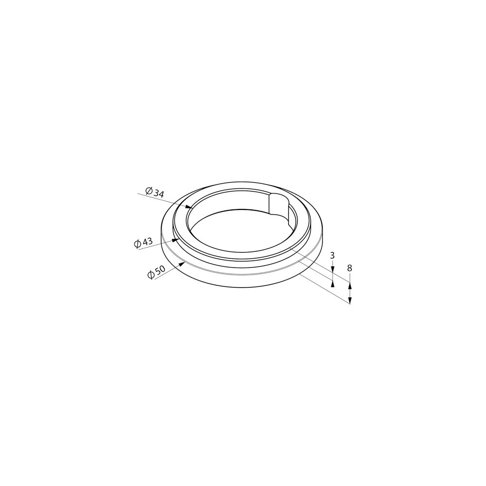 KLUDI Rosette für Sockelausgleich chrom... KLUDI-7499805-00 4021344066824 (Abb. 1)