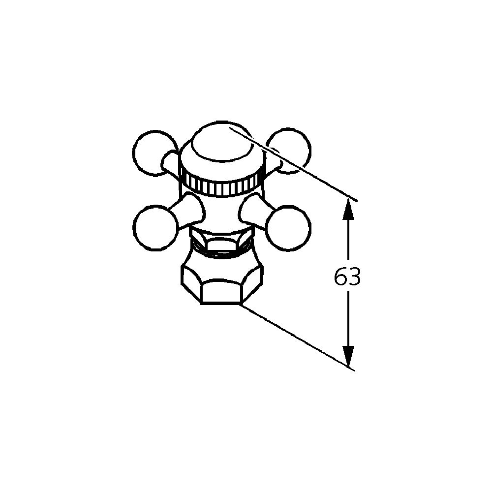 KLUDI Ersatzteil Kreuzgriff mit Haube Cold chrom... KLUDI-7530005-00 4017080856072 (Abb. 3)