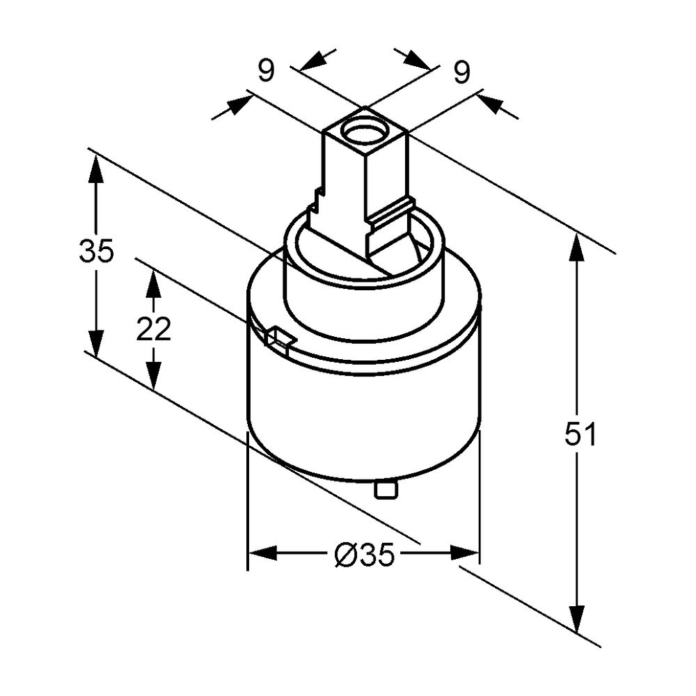 KLUDI Ersatzteil Steuereinheit 35mm Neutral... KLUDI-7560500-00 4017080047036 (Abb. 3)