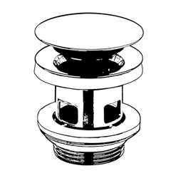 KLUDI Push-Open Ablaufventil für Waschtisch mit Überlauf chrom... KLUDI-1042405-00 4017080073615 (Abb. 1)