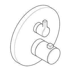 KLUDI NOVA FONTE UP-THM Feinbau-Set mit Absperr- und Umstellventil mattweiß... KLUDI-208305315 4021344112460 (Abb. 1)