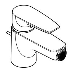 KLUDI PURE & SOLID Bidet-Einhandmischer mit Metallablaufg. chrom... KLUDI-342160575 4017080088275 (Abb. 1)