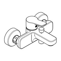 KLUDI PURE & EASY Wannenfüll- und Brause Einhandmischer eigensicher chrom... KLUDI-376810565 4021344092151 (Abb. 1)