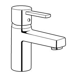 KLUDI ZENTA Waschtisch-Einhandmischer DN 15 ohne Ablaufgarnitur chrom... KLUDI-382510575 4017080066921 (Abb. 1)