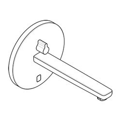 KLUDI ZENTA SL E UP-Wandarmatur, Rund mit Mischhebel, 240mm Ausl. 1,9L chrom... KLUDI-3840105WR 4021344099723 (Abb. 1)