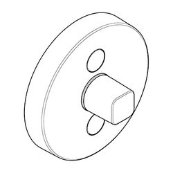 KLUDI PUSH Unterputz-Arm. mit Rotationskartusch mit Drucktaste für 2 Verbraucher rund ... KLUDI-387120538 4021344102300 (Abb. 1)